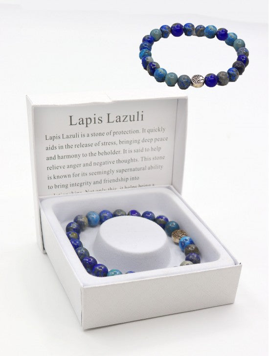 Lapis Lazuli Beaded Bracelets with Gift Box