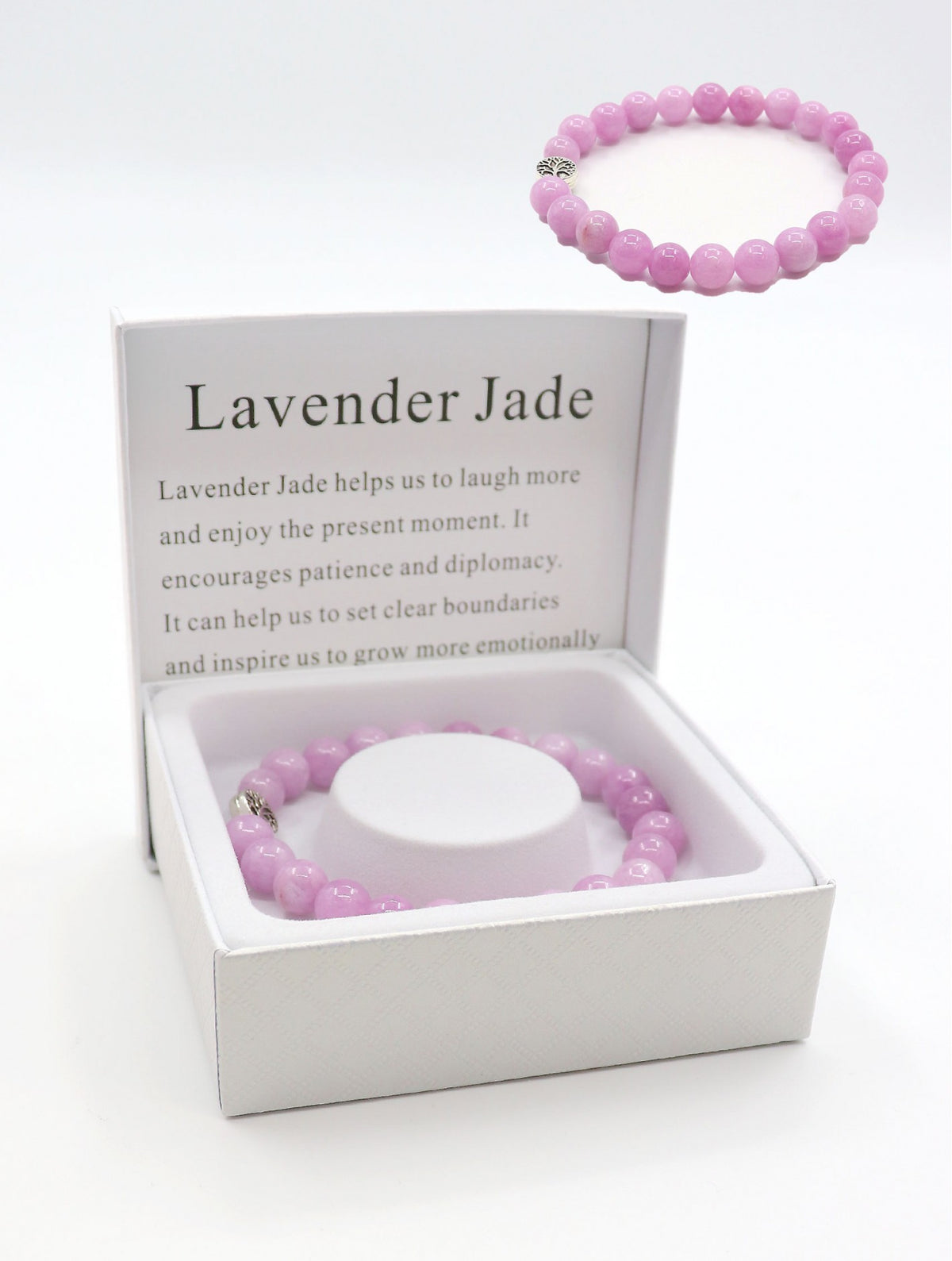 Lavender Jade Beaded Bracelets