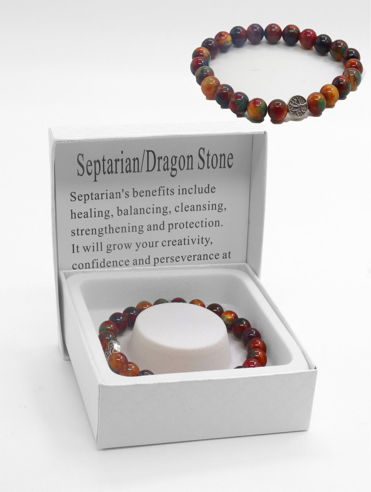 Septarian/Dragon Stone Beaded Bracelets with Gift Box