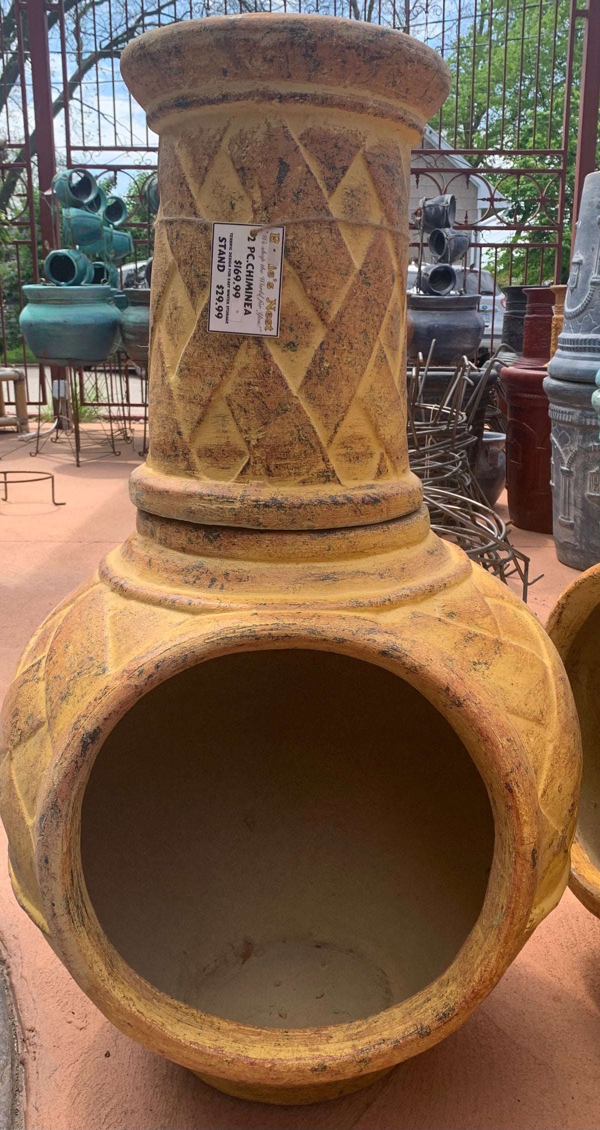 Criss Cross Two Piece Chimineas