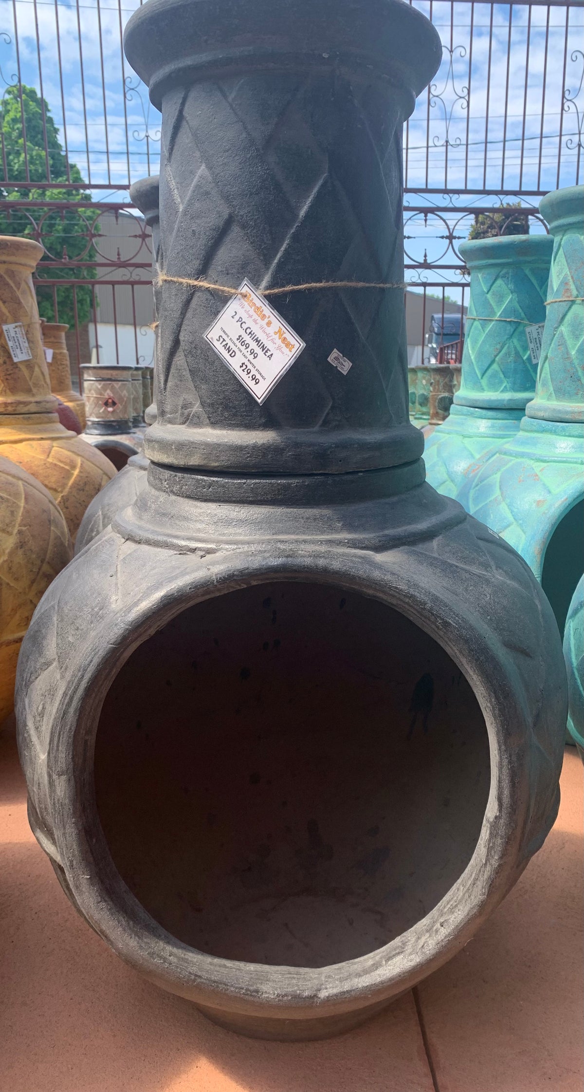 Criss Cross Two Piece Chimineas