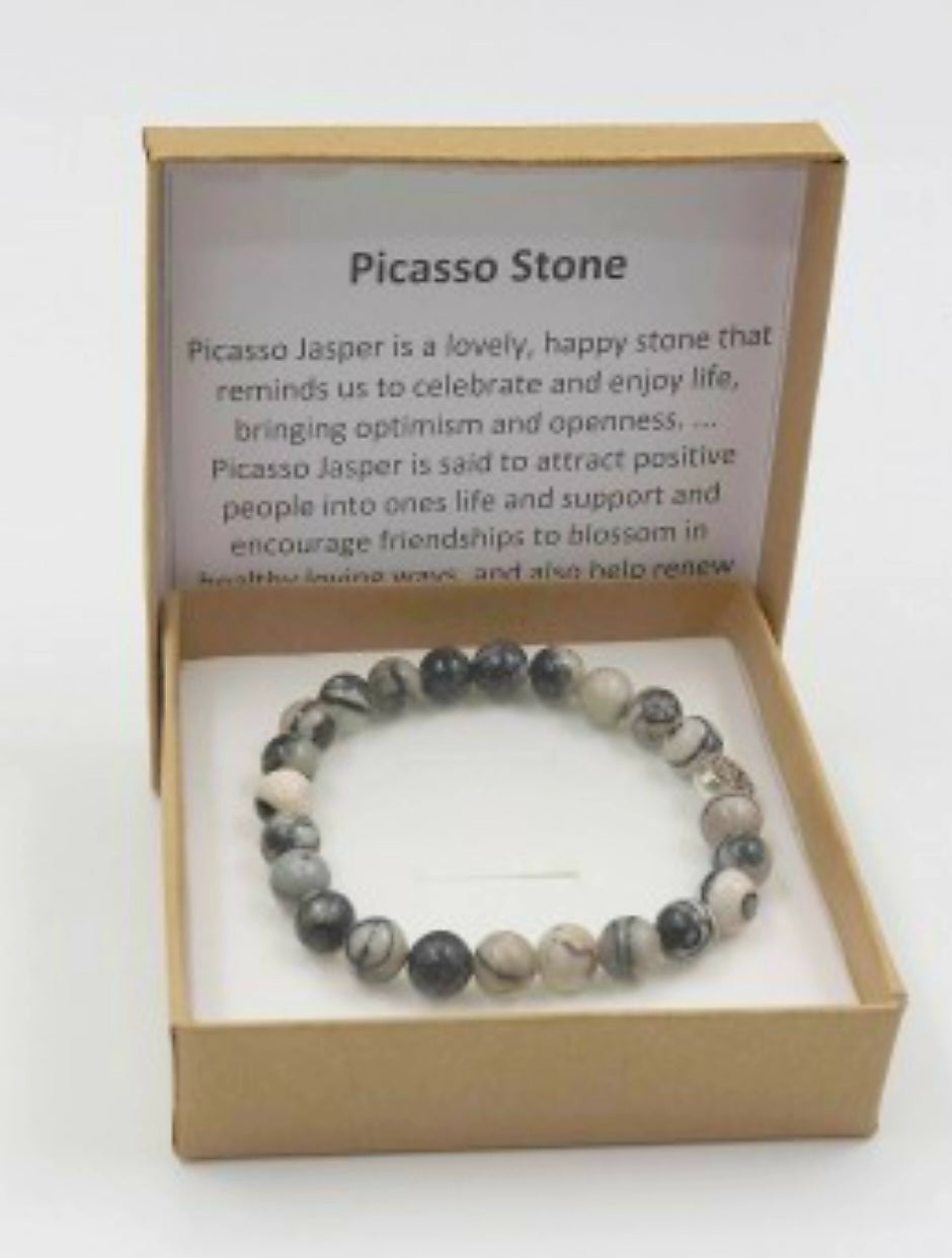 Picasso Stone Beaded Bracelets with Gift Box