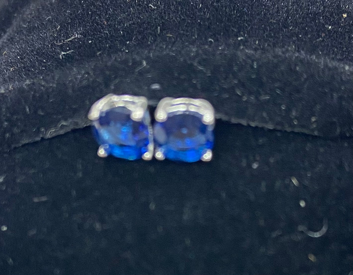 Sterling Silver Sapphire Earrings