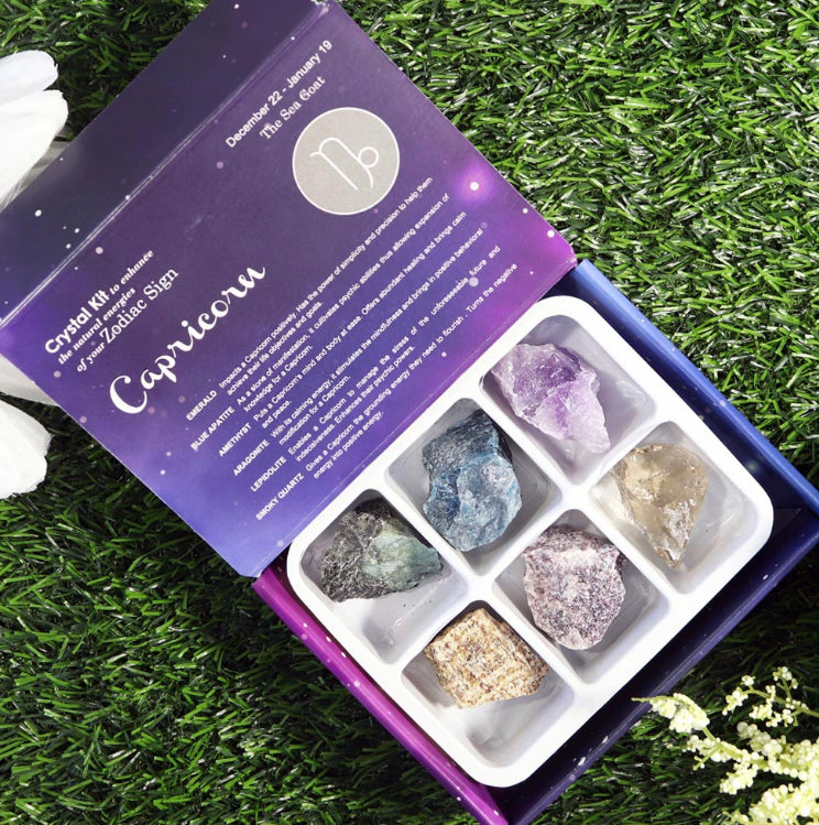 Capricorn Zodiac Raw Crystals Kit