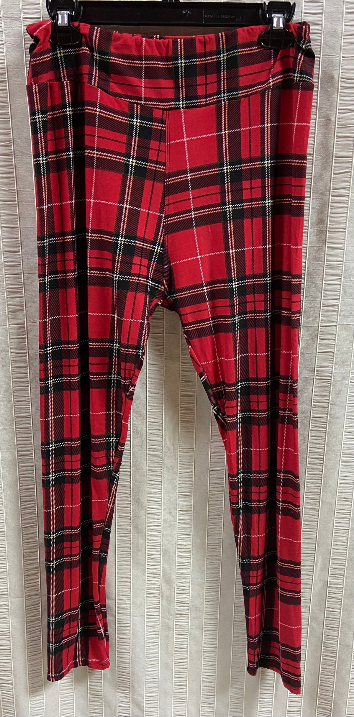 Red Plaid Tights Plus Size
