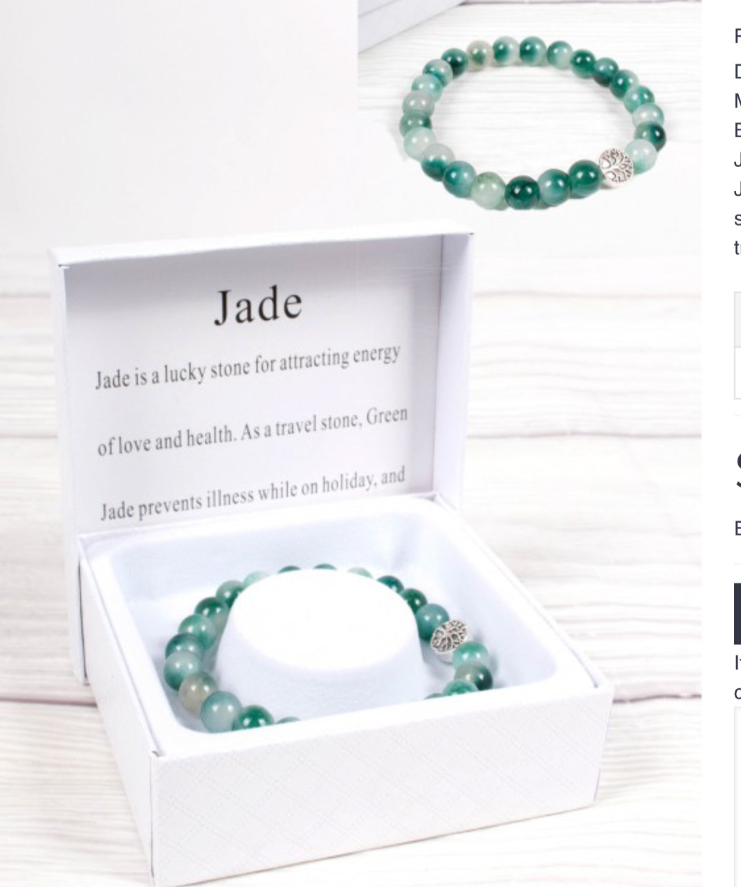 Jade Beaded Bracelets with Gift Box