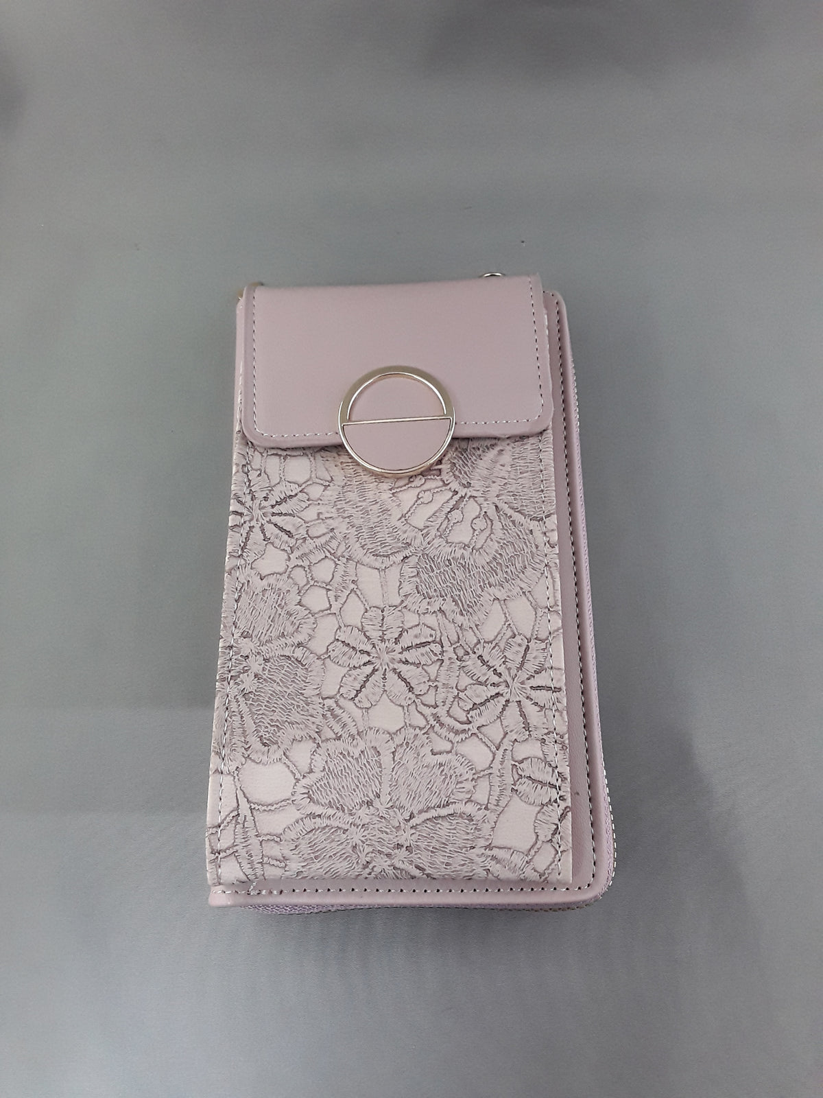 Floral Pattern Wallets With Front Phone Pouch