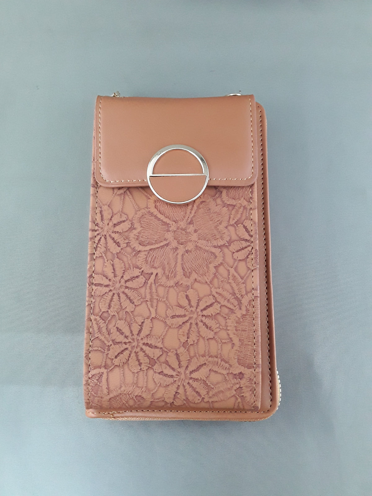 Floral Pattern Wallets With Front Phone Pouch