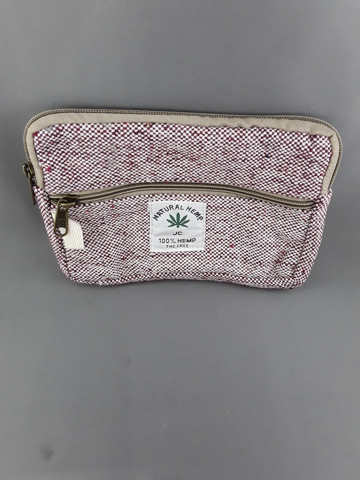 Two Zippered Hemp Bags (Fleck)