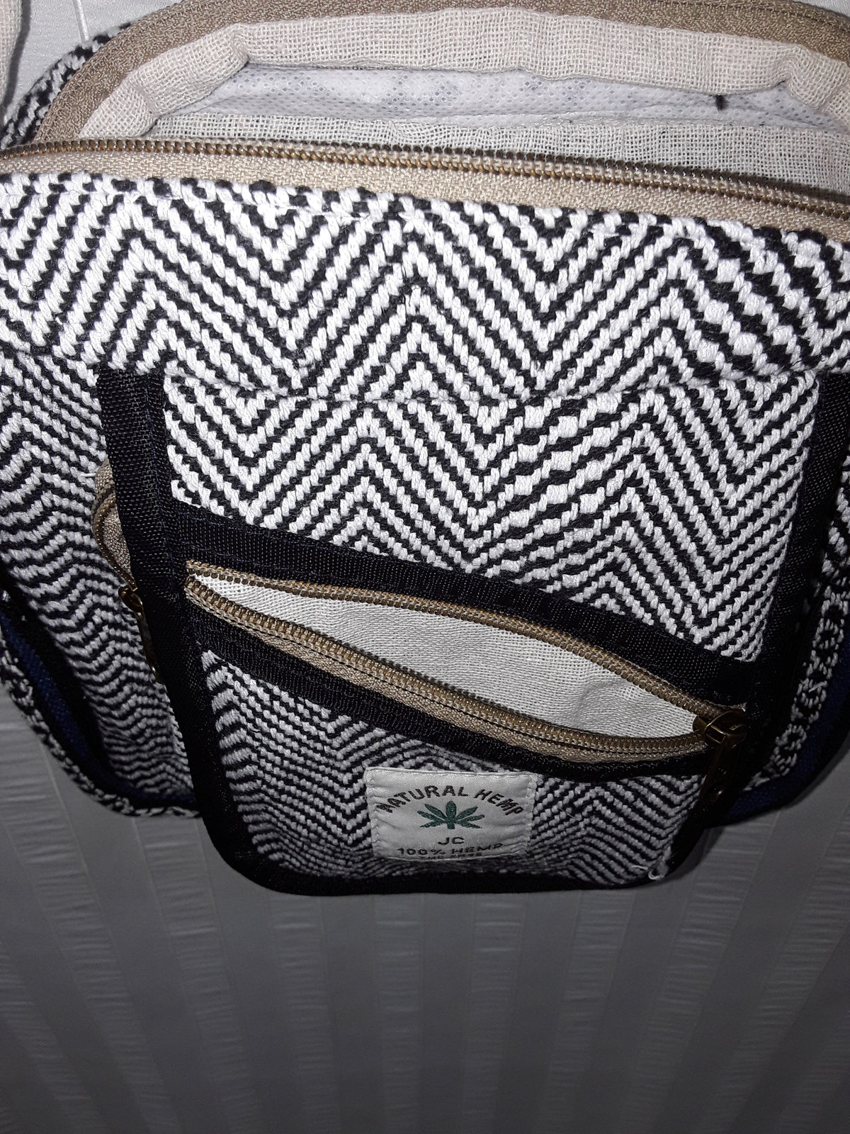 Striped Hemp Crossbody