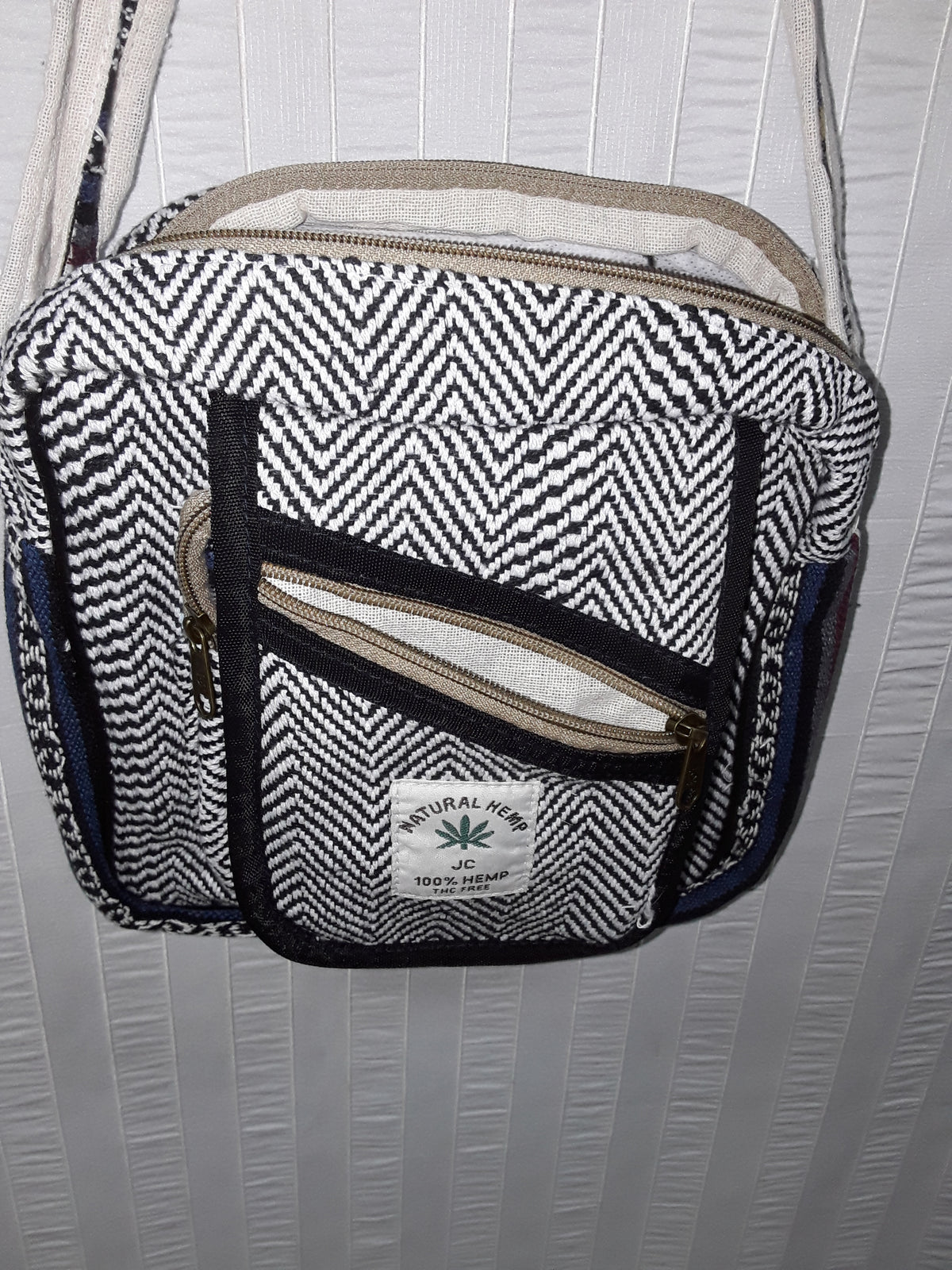 Striped Hemp Crossbody