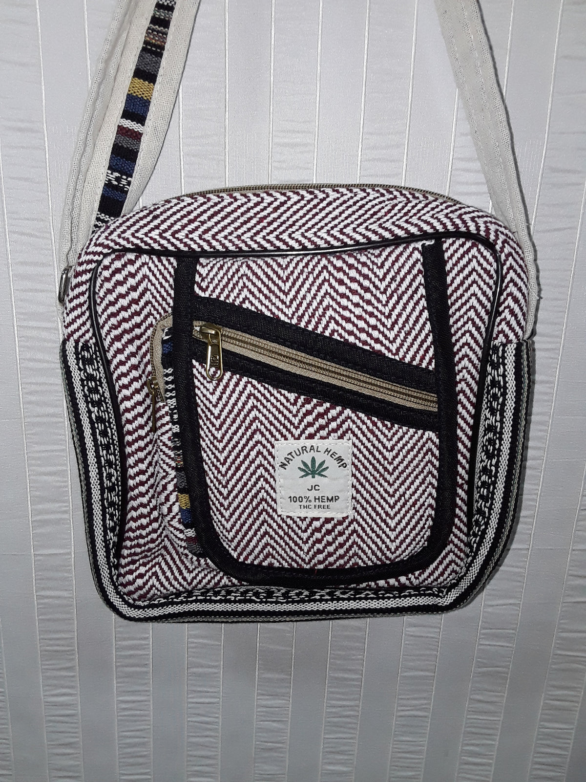 Striped Hemp Crossbody