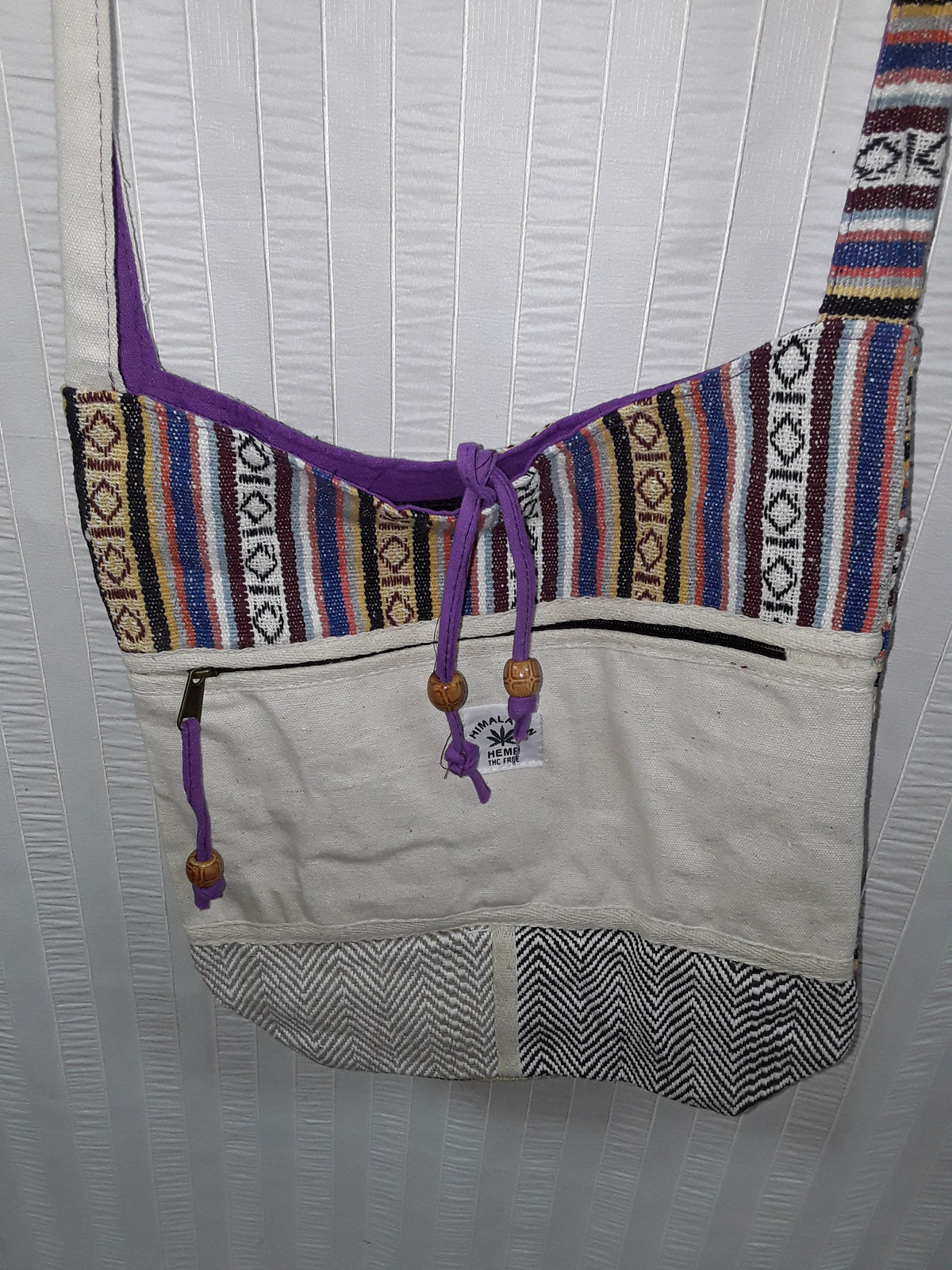 Brightly Coloured Hemp Messenger Bags