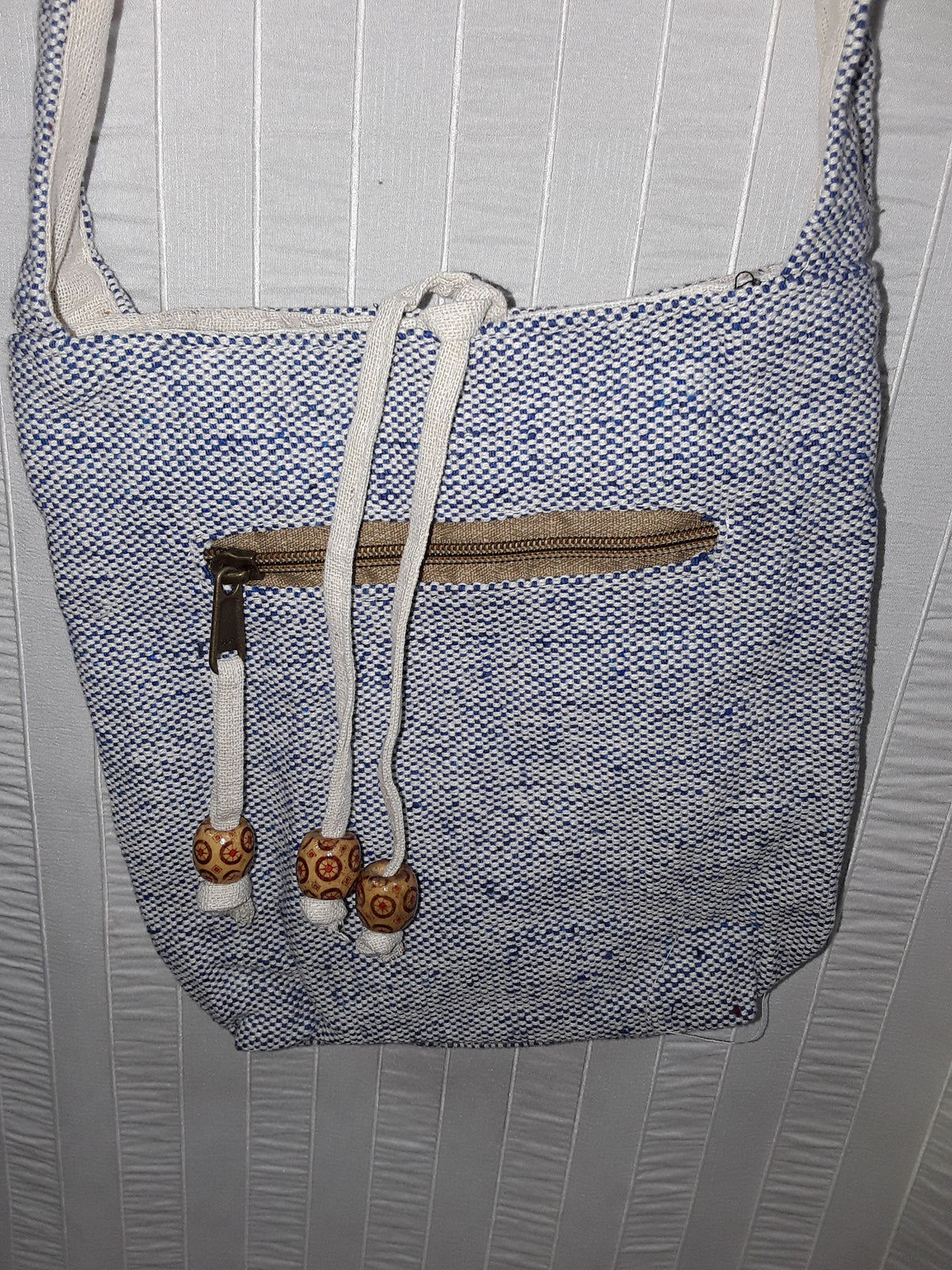 Small Front Zipper Hemp Bag