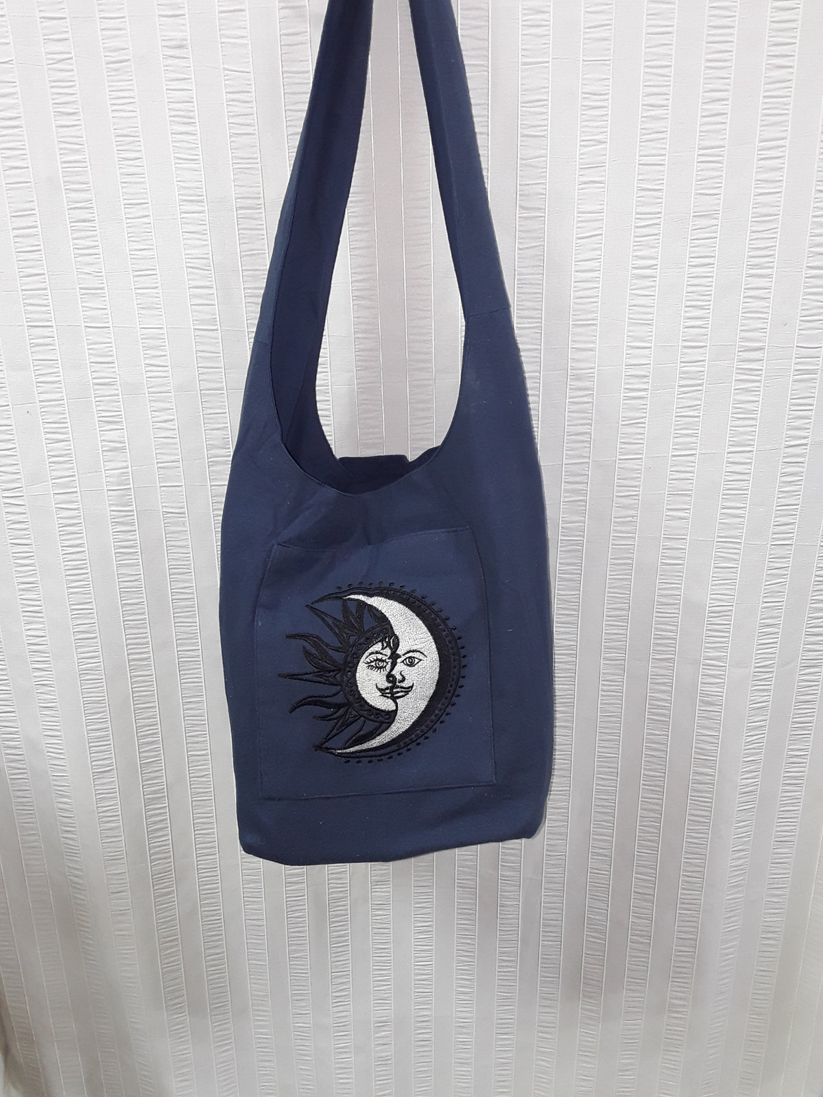 Navy Slouch Bag