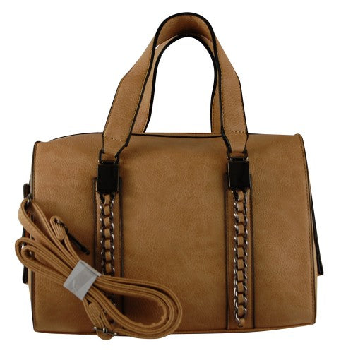 Stylish handbags with chain accents