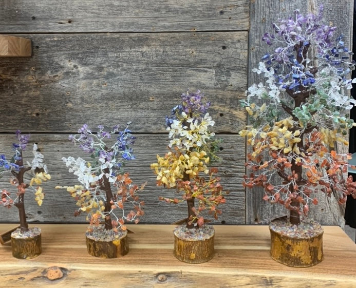 Chakra Trees Adorned With Crystals