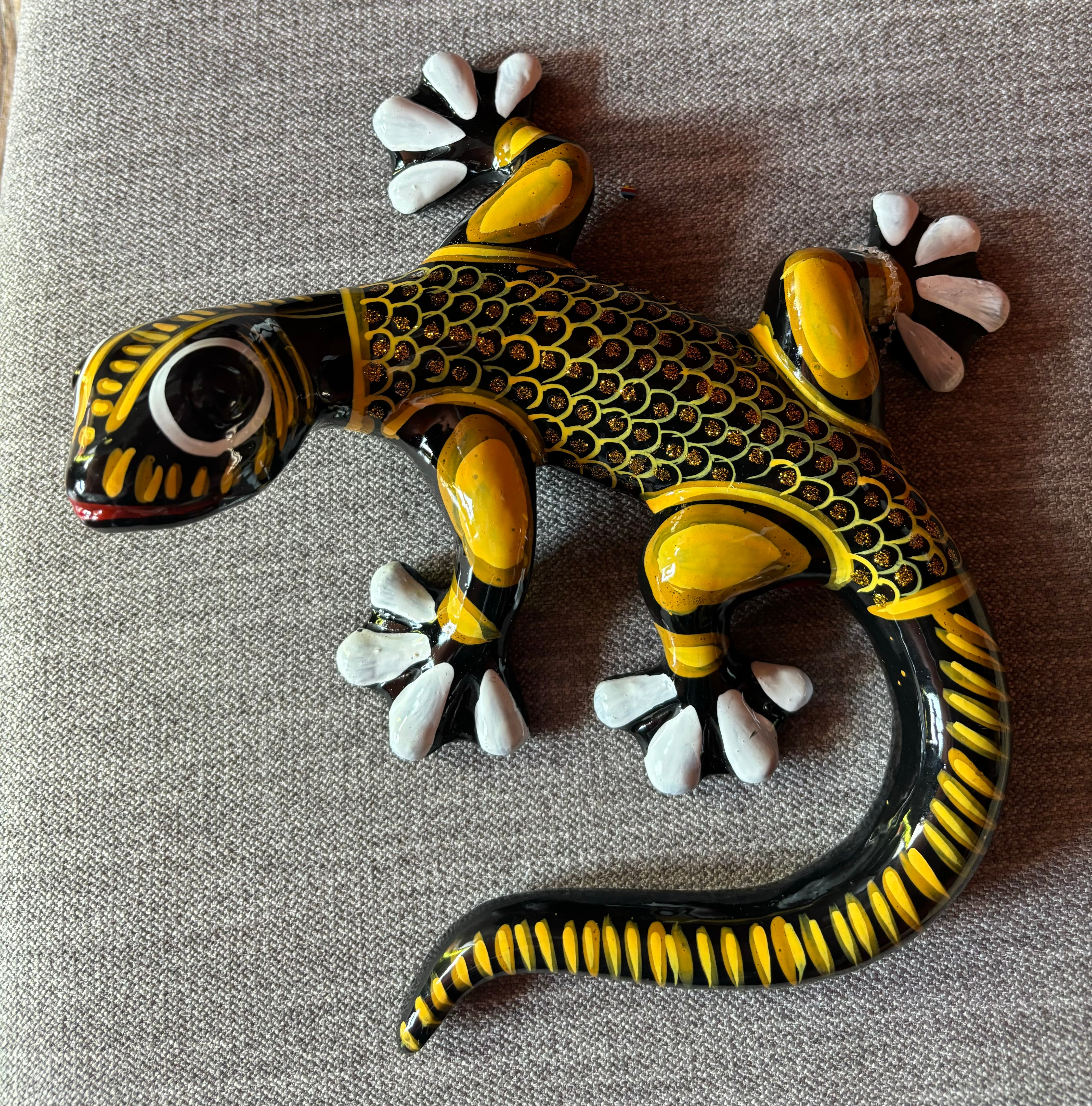 Yellow Ceramic Lizards