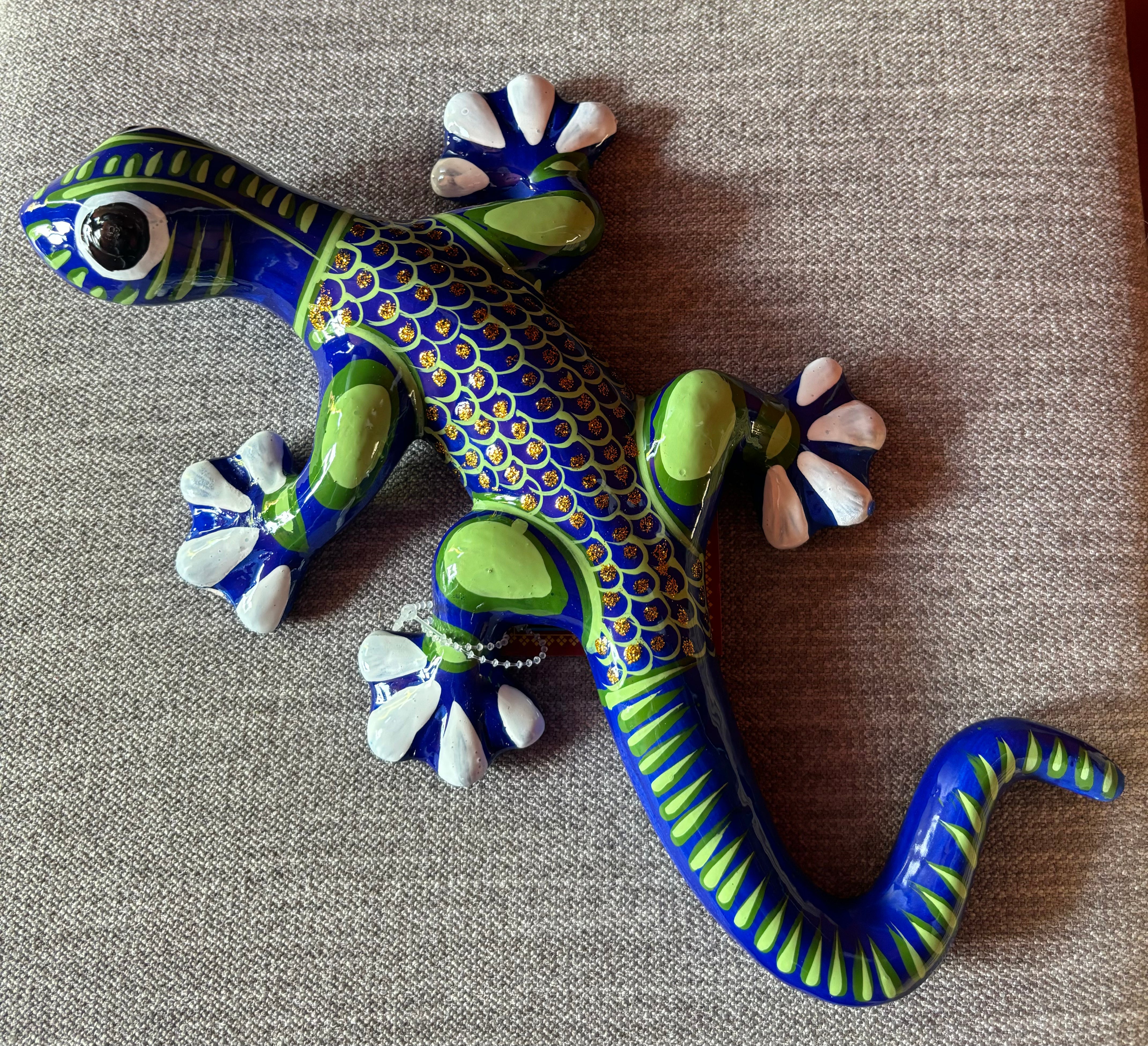 Green Ceramic Lizards