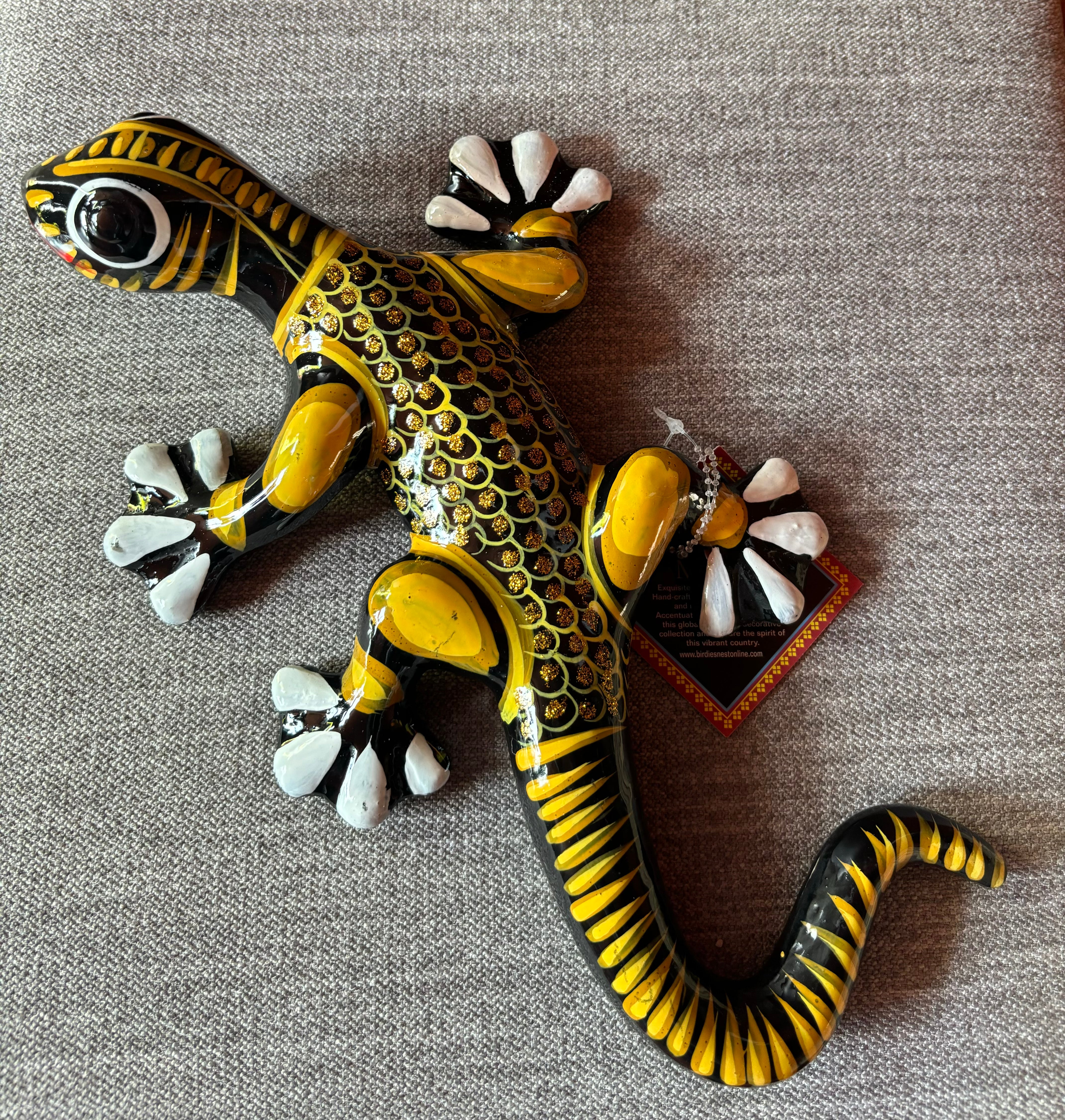 Yellow Ceramic Lizards