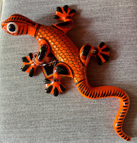 Orange Ceramic Lizards