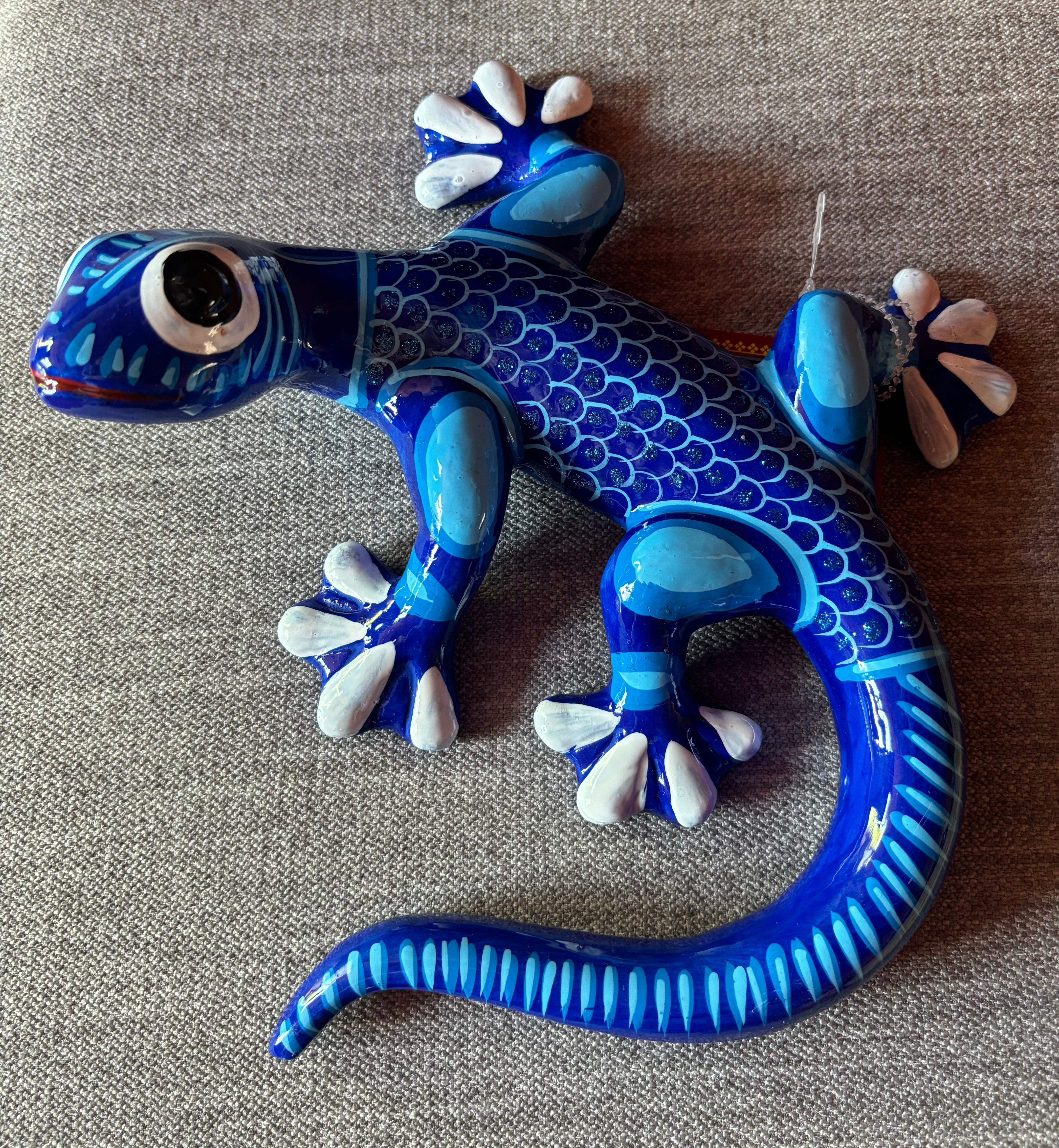 Blue Ceramic Lizards