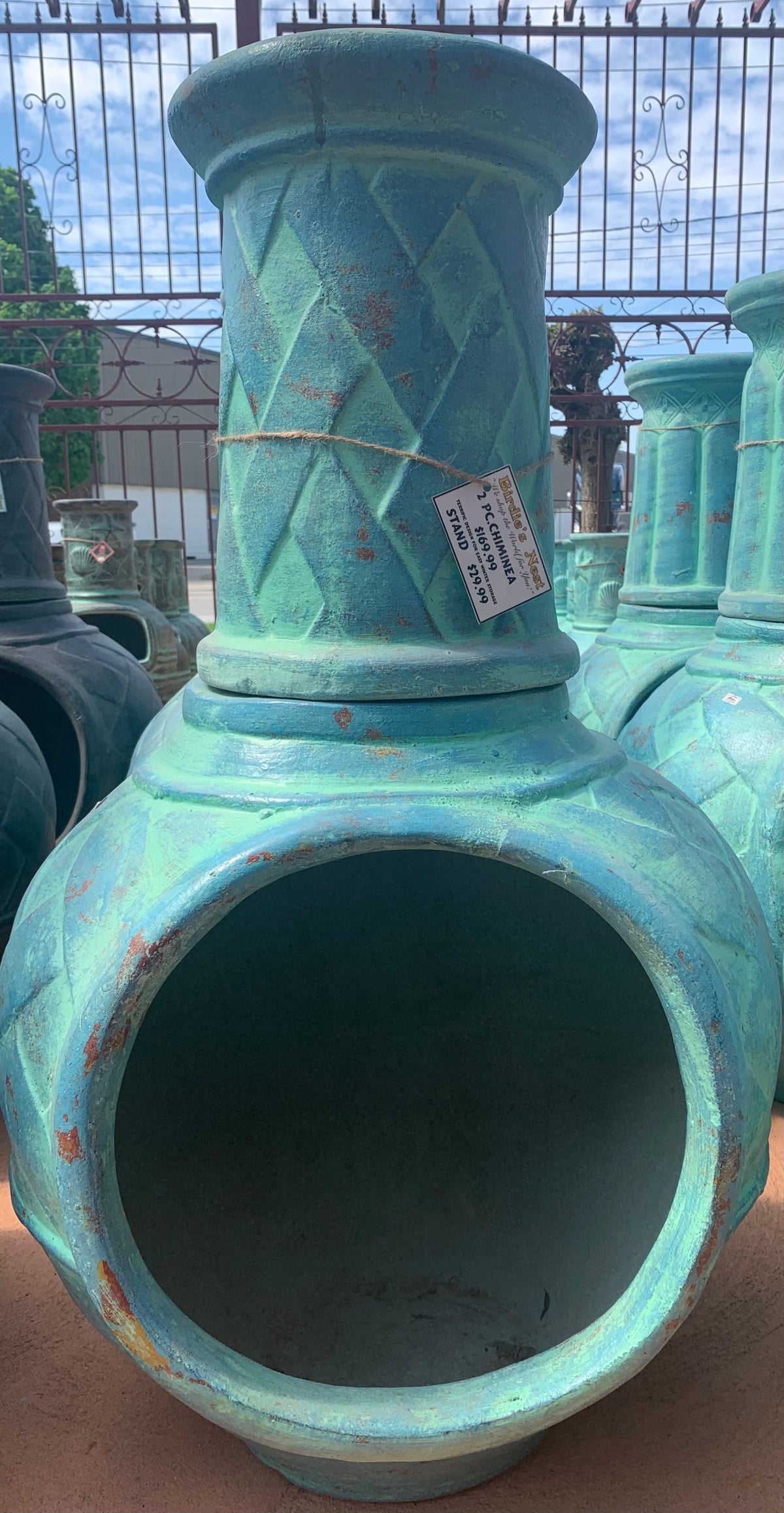 Criss Cross Two Piece Chimineas