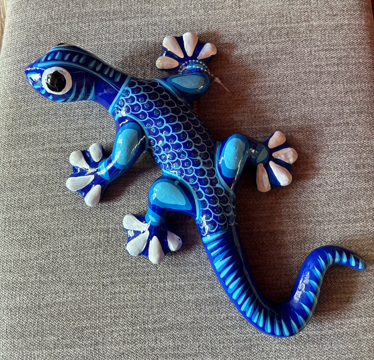 Blue Ceramic Lizards