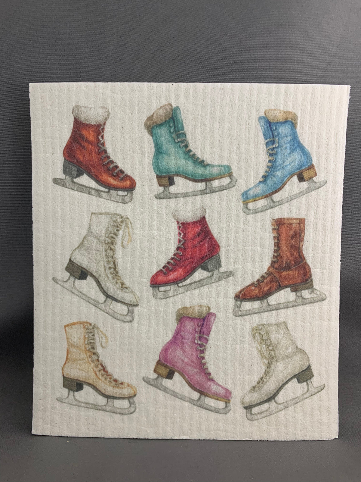 Ice Skates Swedish Dish Cloths   BUY ONE GET ONE 25% OFF