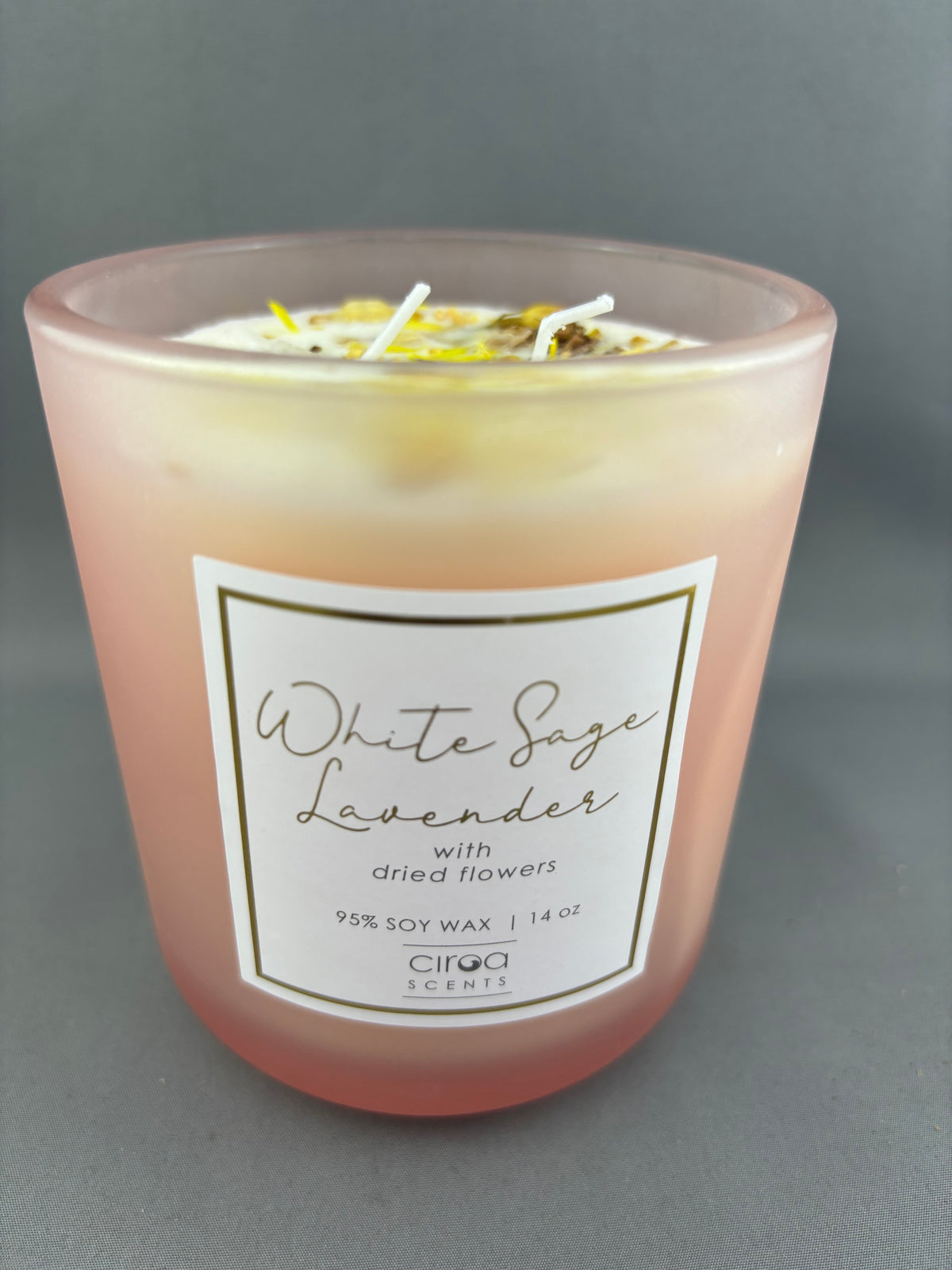 Soy Wax Candles With Dried Flowers