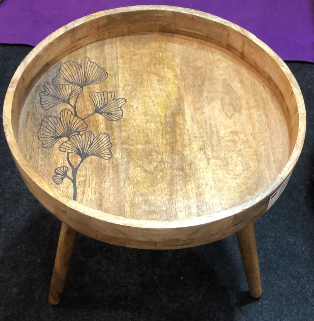 Round Mango Wood Tables from India/Removable Legs
