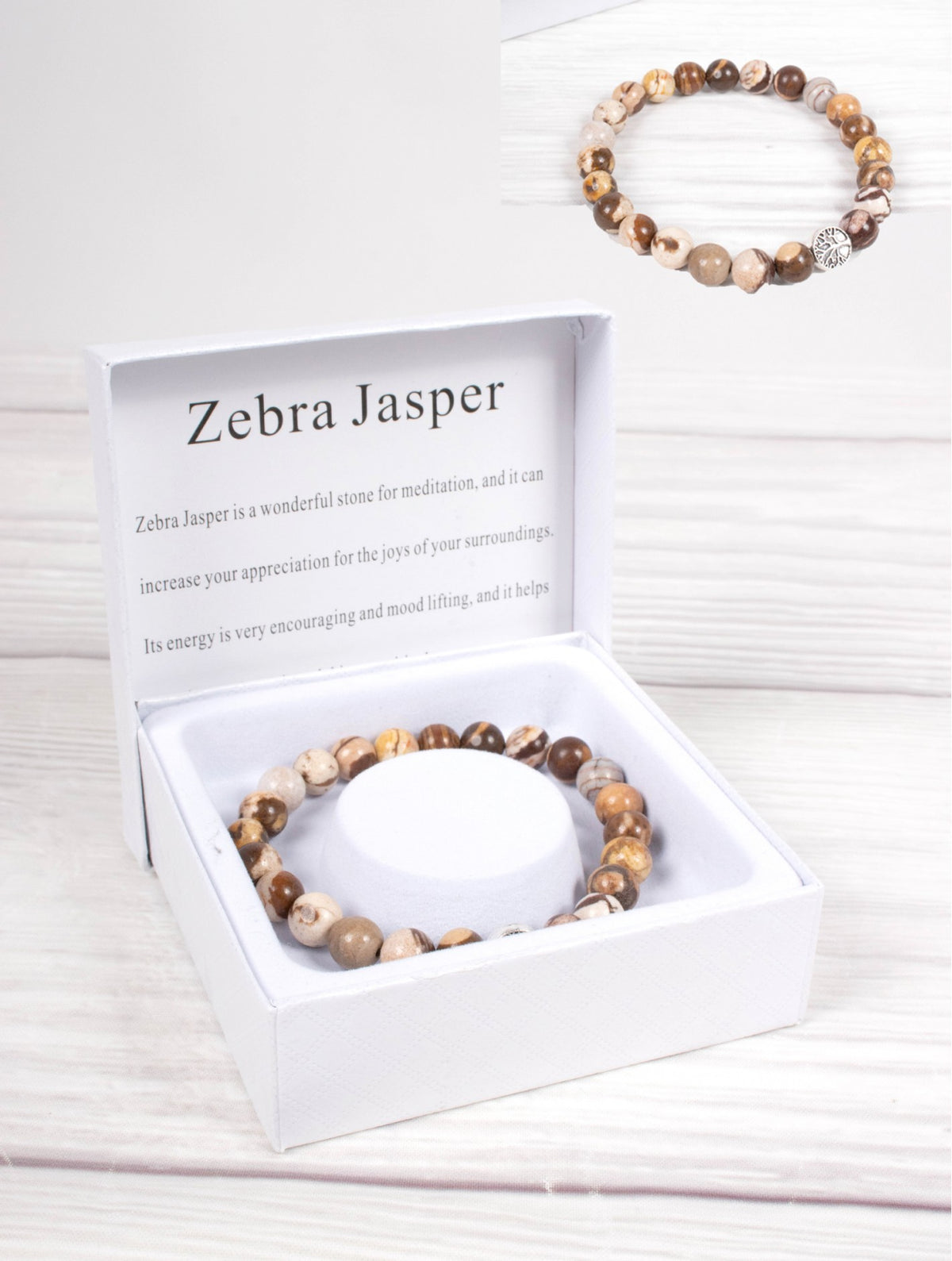 Zebra Jasper Blessing Bead Bracelets