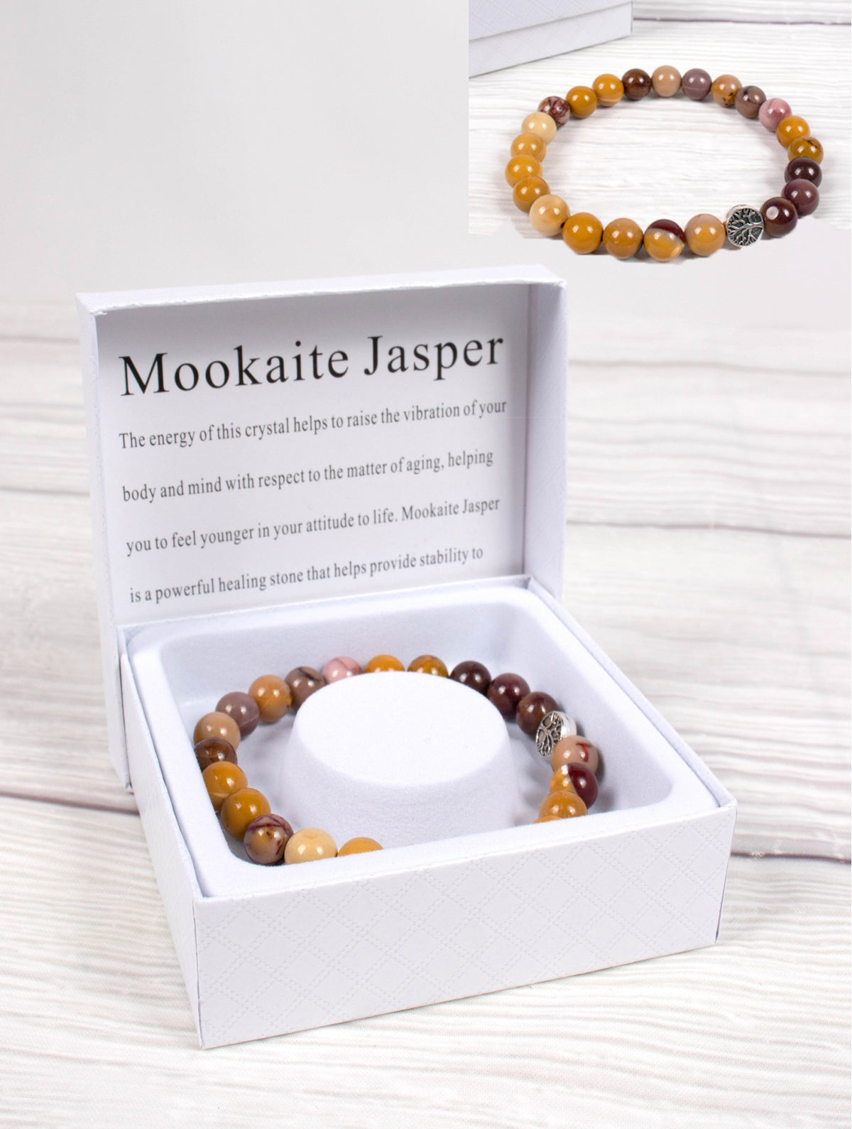 Mookaite Jasper Beaded Bracelets with Gift Box