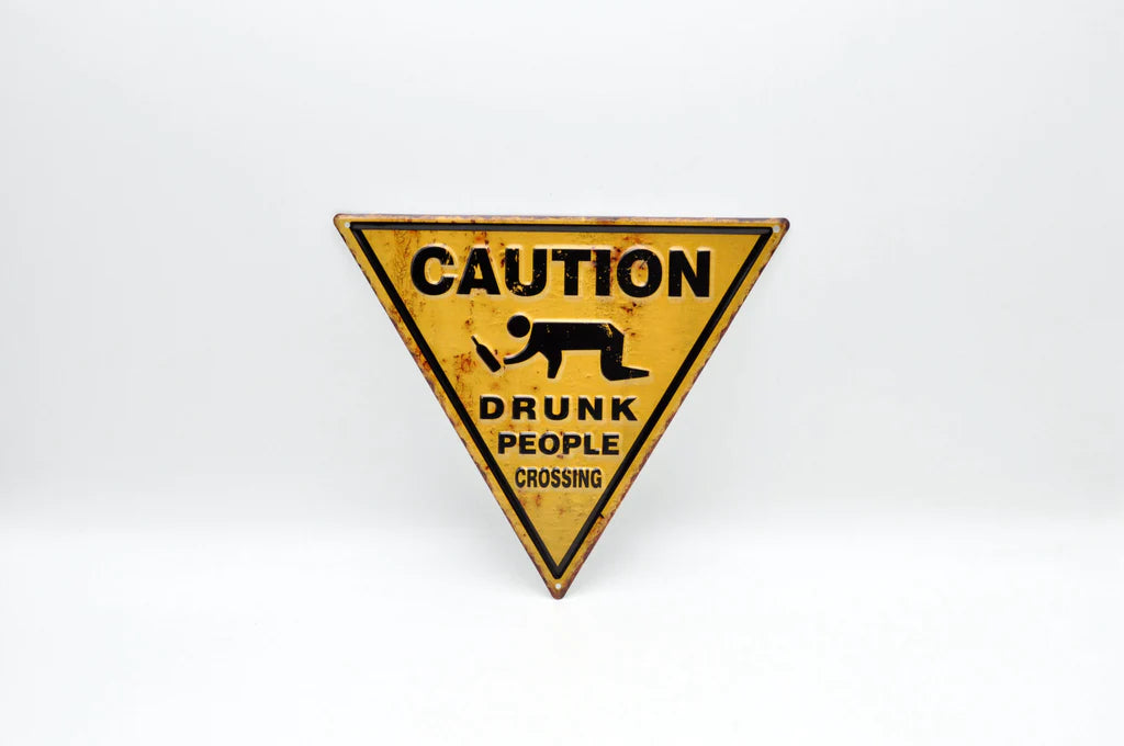 Drunk People Crossing Warning Signs