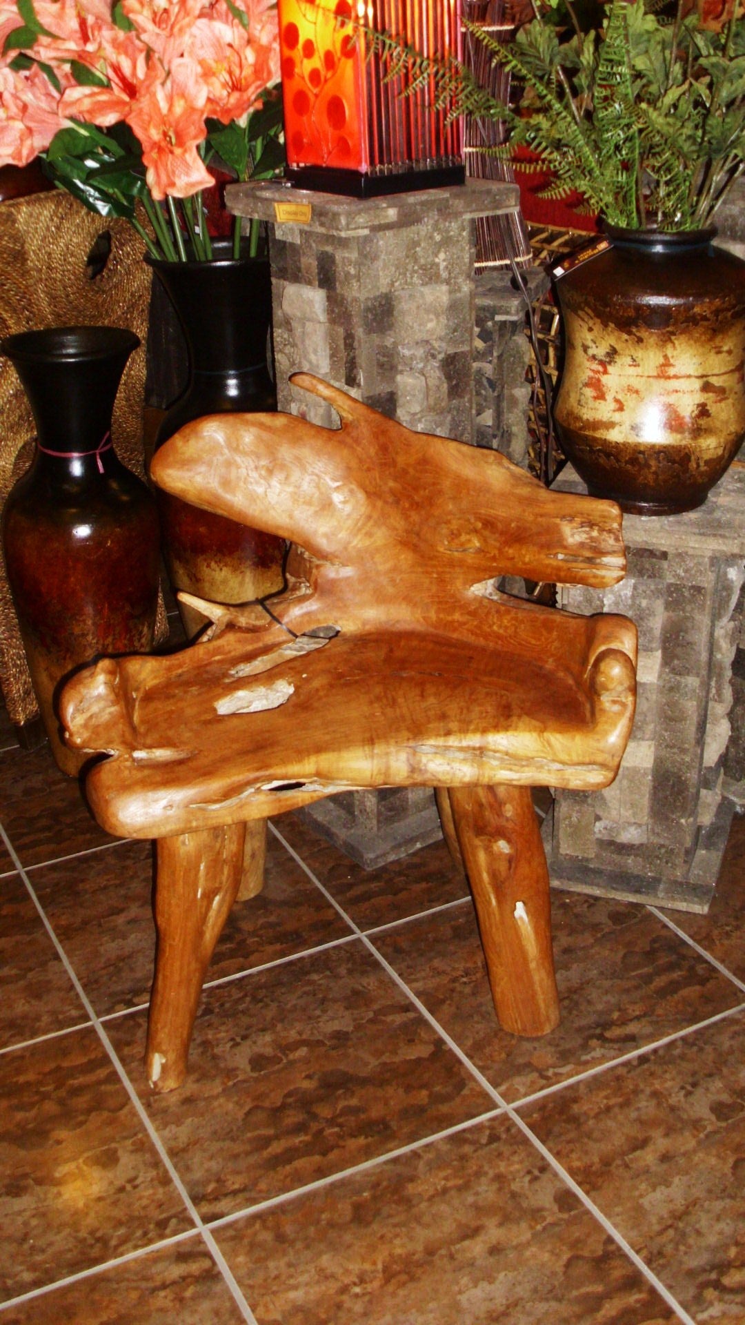 Teak root chair - Birdie’s Nest Inc 