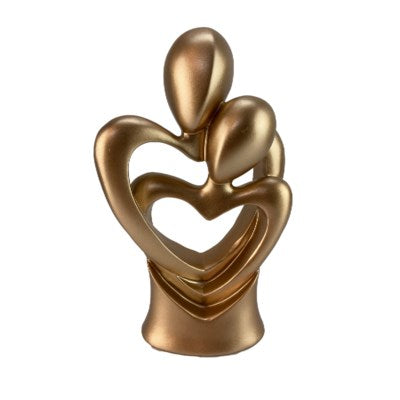 Gold Abstract Couple Statues