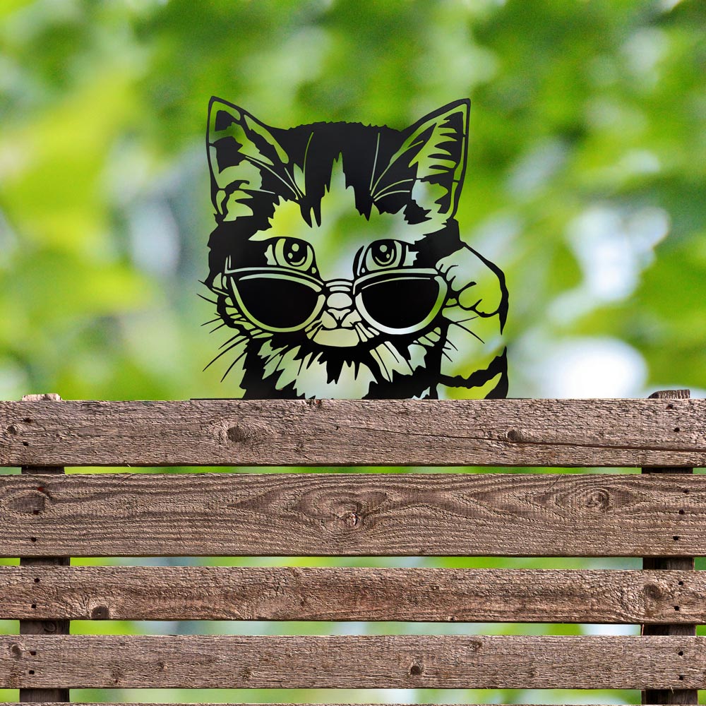 Cool Kitten Metal Wall Art