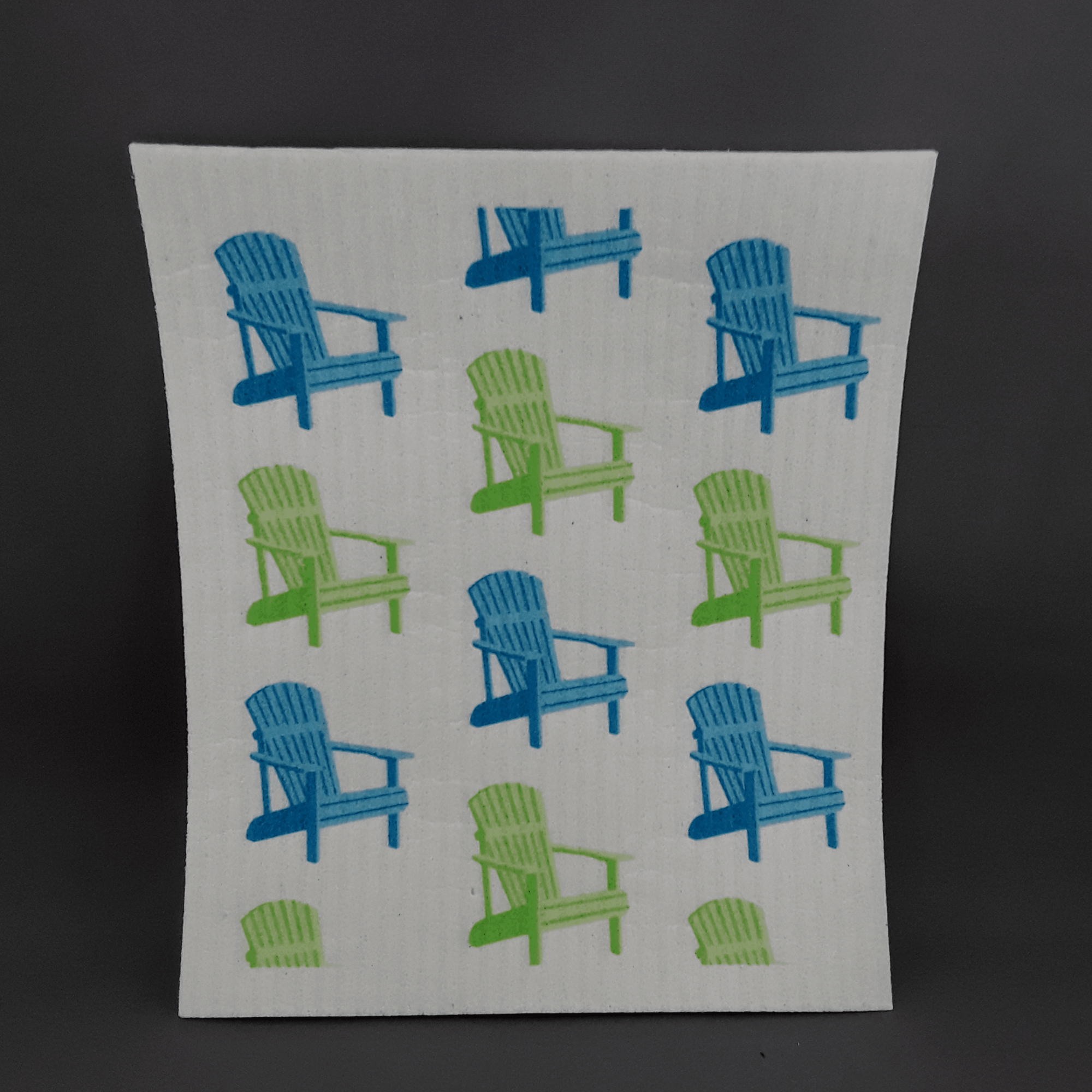 Swedish dish cloths | Blue & green chairs - Birdie’s Nest Inc 