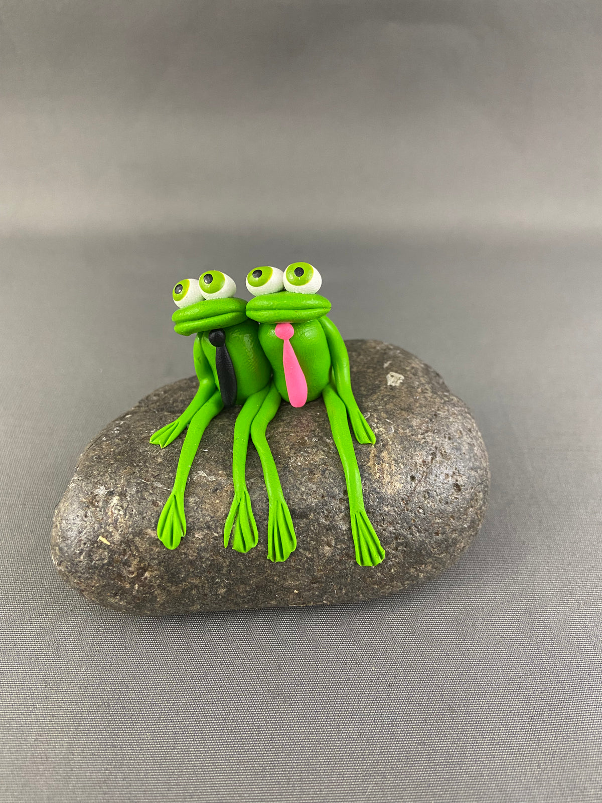 Groom Frogs on Rocks