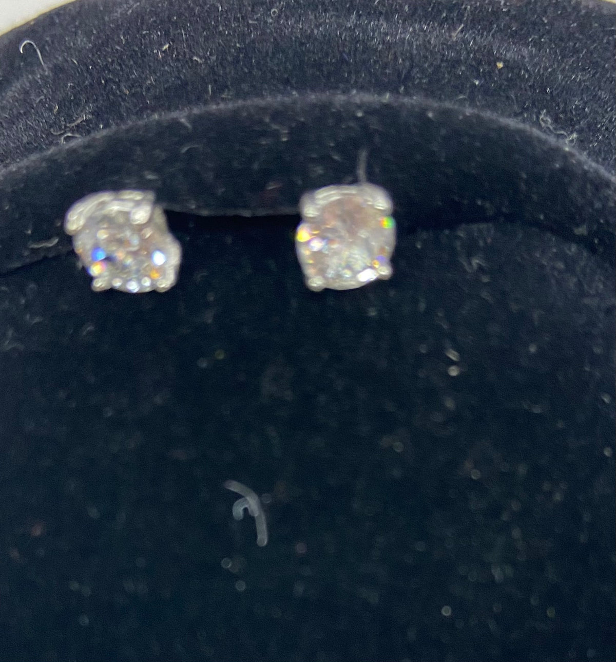 Sterling Silver CZ Diamond Earrings