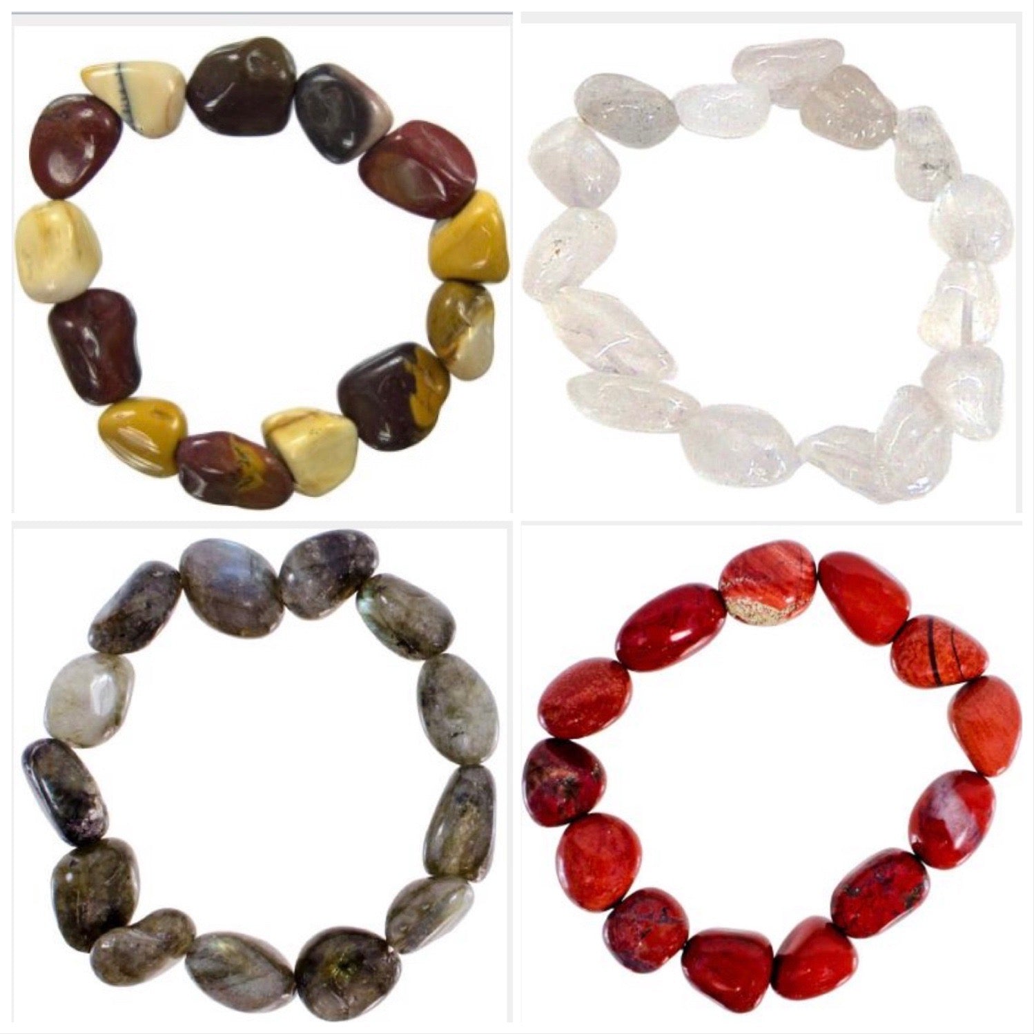 Tumbled Stone Bracelets - Birdie’s Nest Inc 