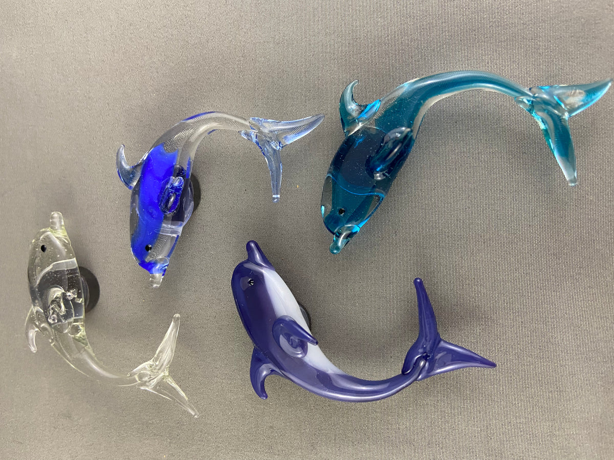 Handblown Glass Dolphins