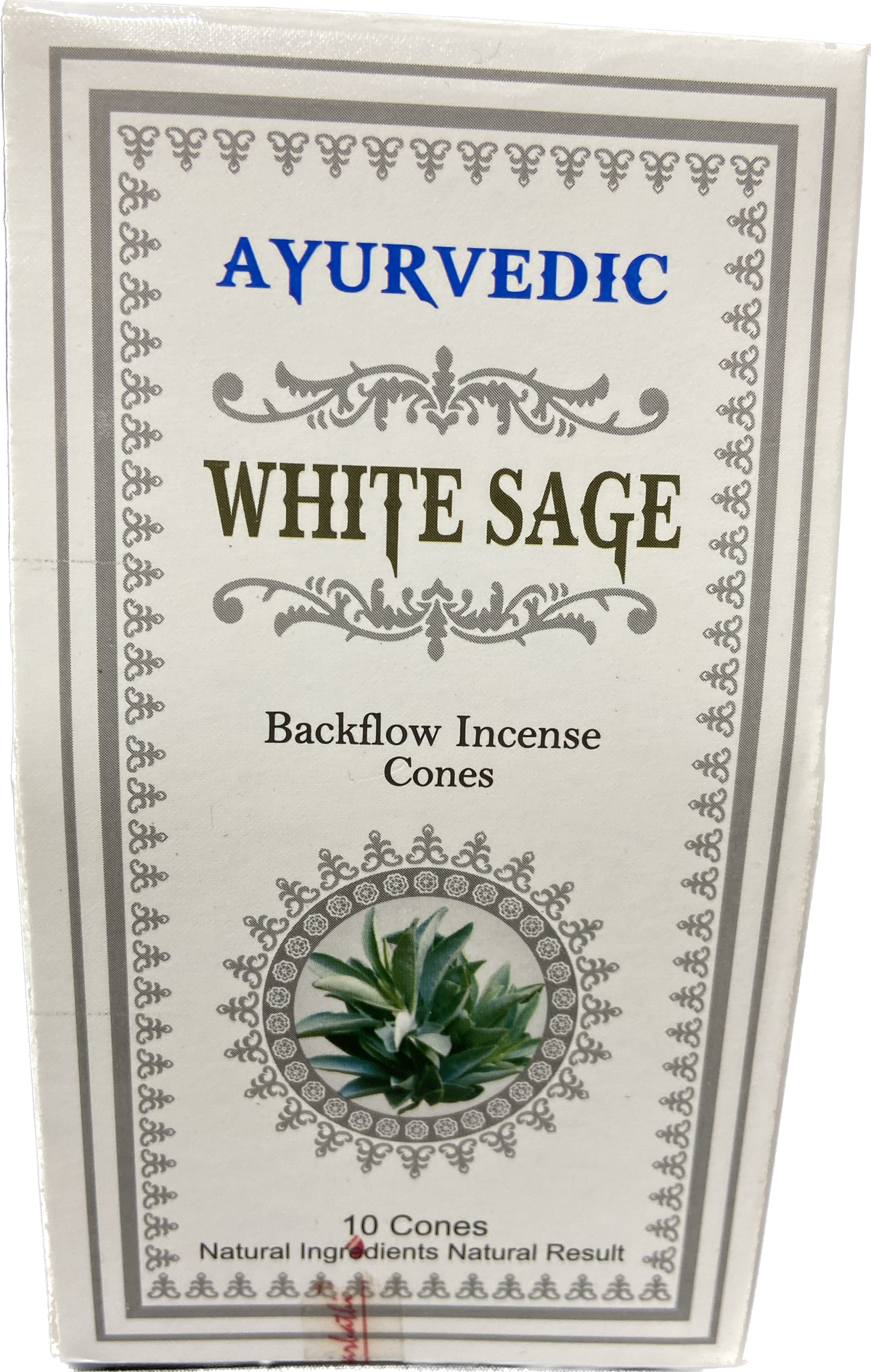 Incense Backflow Cones Ayurvedic/White Sage
