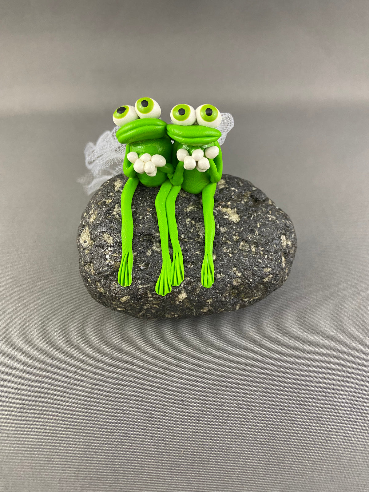 Bride Frogs on Rock