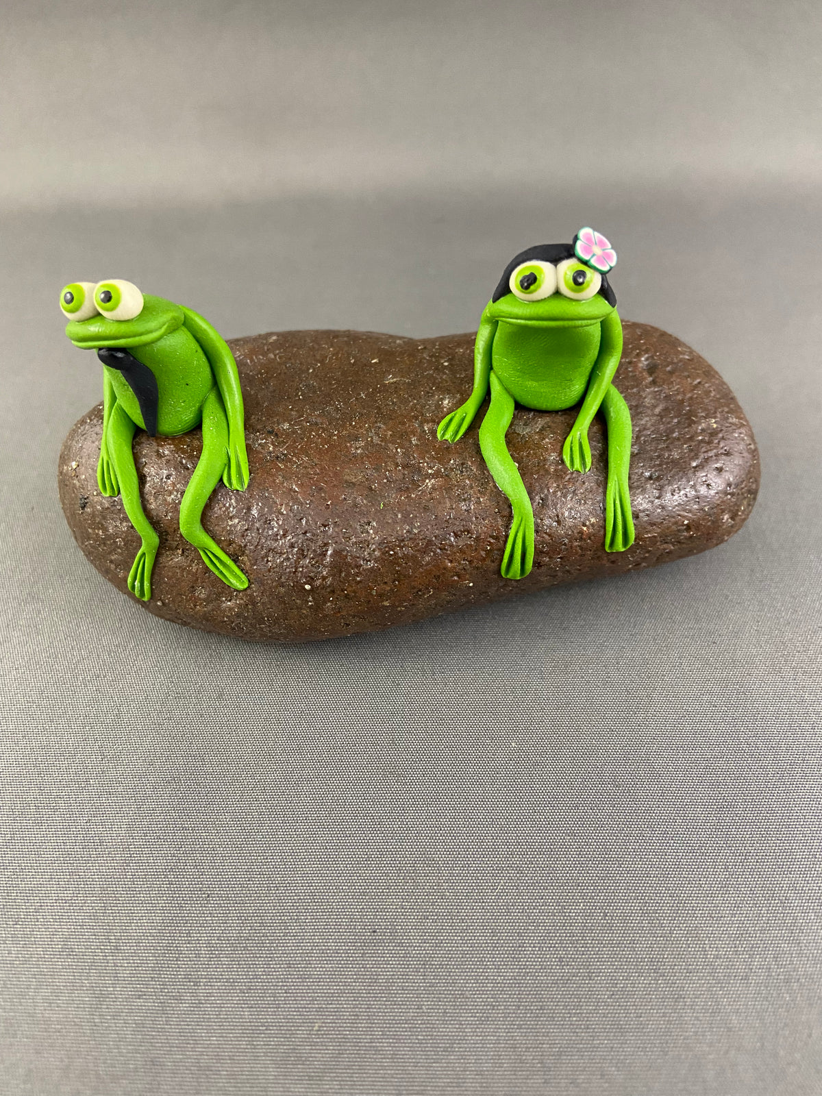 “Retro” Frogs on Rock