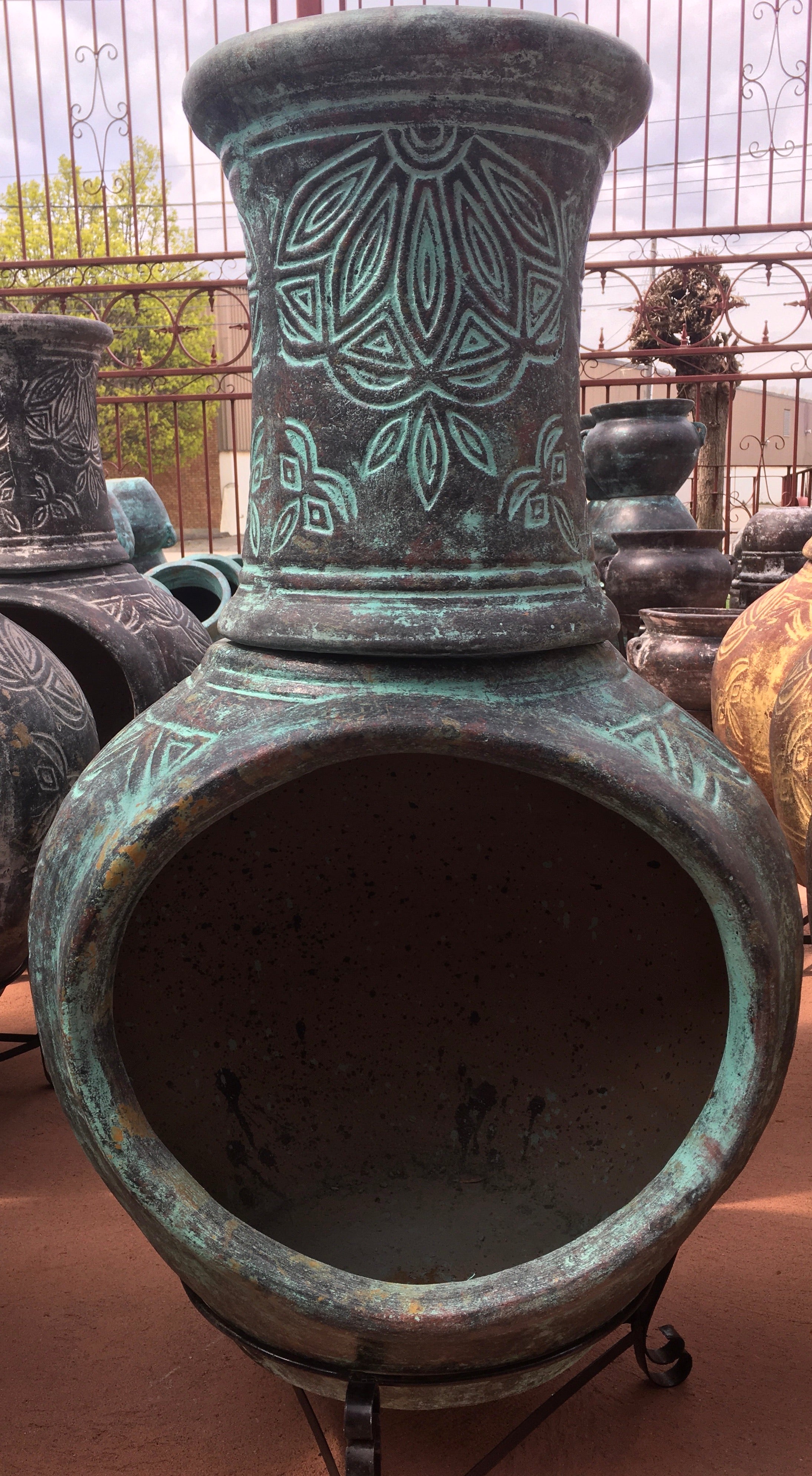 Floral Two Piece Chimineas CLEARANCE