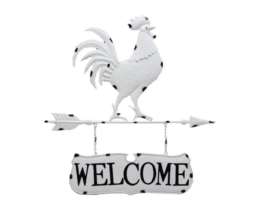 CLEARANCE - Rooster Welcome Wall Decor
