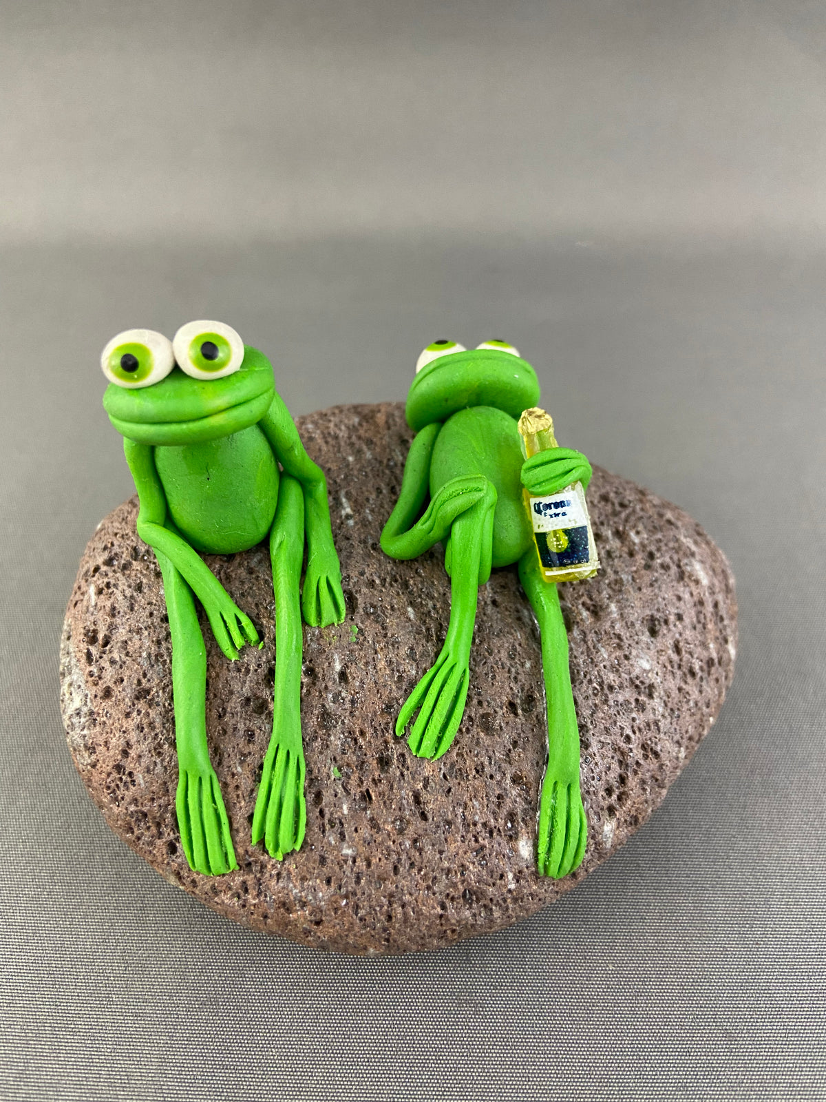 “Drink a Beer” Frogs on Rocks