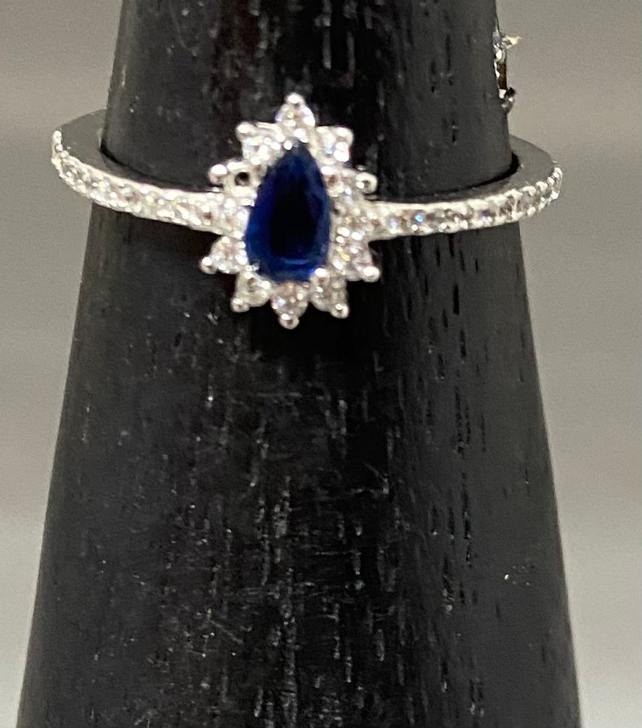 Sterling Silver Sapphire Rings