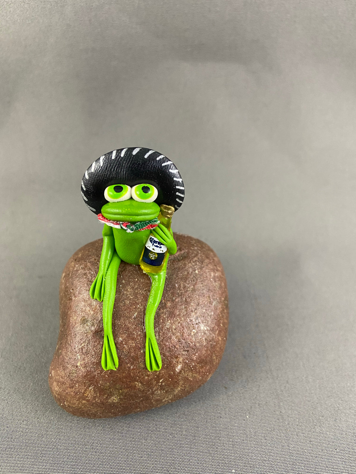 “Sombrero/ Beer” Frogs on Rock